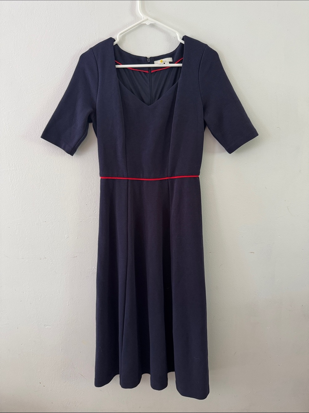 Boden Navy Hadley Ottoman Midi Dress Sz 8